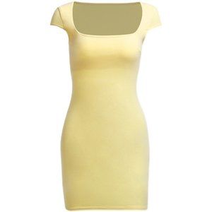 Hip wrap dress for women, summer waist open, sexy square neck, spicy girl, pure